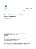 Luận văn thạc sĩ neural correlates of flow, boredom, and anxiety in gaming   an electroencephalogram study 