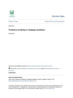 Luận văn thạc sĩ predictive modeling of webpage aesthetics 