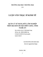 Quản lý sử dụng đất lâm nghiệp trên địa bàn huyện diễn châu, tỉnh nghệ an 