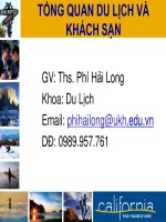 BÀI GIẢNG TỔNG QUAN DU LỊCH  CHƯƠNG 0