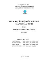 DỰ án hệ điều HÀNH  MẠNG máy TÍNH đề tài  xây DỰNG GAME CHƠI cờ VUA ONLINE 