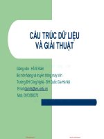 Bài giảng cấu trúc dữ liệu và giải thuật Hồ Sỹ Đàm
