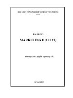 Bài giảng Marketing dich vụ: Phần 1 - Th.S Nguyễn Thị Hoàng Yến