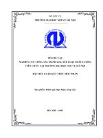 Nghiên cứu công tác đánh giá, xếp loại chất lượng viên chức tại trường Đại học Nội vụ Hà Nội.DOC