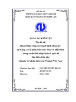 Hoàn thiện công tác hoạch định nhân lực  tại Công ty Cổ phần kiến trúc Vinavic Việt Nam  trong xu thế hội nhập kinh tế quốc tế.DOC