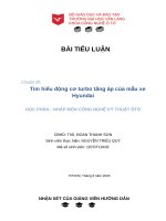 Tiểu luận Nhâp môn công nghệ kỹ thuật ôtô: Tìm hiểu động cơ turbo tăng áp của mẫu xe Hyundai