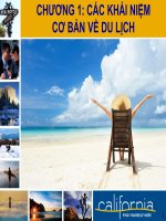 BÀI GIẢNG TỔNG QUAN DU LỊCH  CHƯƠNG 1