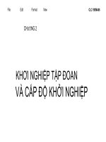 KHỞI NGHIỆP tập đoàn và cấp độ KHỞI NGHIỆP kết hợp KHỞI NGHIỆP vào CHIẾN lược 