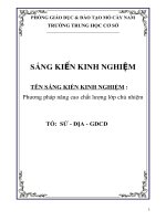 Phương pháp nâng cao chất lượng lớp chủ nhiệm