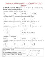 BỘ đề THI TOÁN lớp 4 học kì 2 năm học 2022   2023 