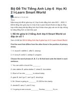 Bộ đề thi tiếng anh lớp 6  học kì 2 i learn smart world 