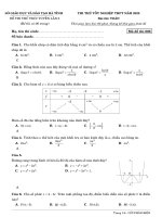 Đề thi thử TN THPT 2021 – 2022 môn toán trực tuyến lần 6 sở GDĐT hà tĩnh 