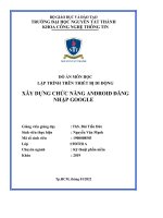 ĐỒ ÁN MÔN HỌC LẬP TRÌNH TRÊN THIẾT BỊ DI ĐỘNG XÂY DỰNG CHỨC NĂNG ANDROID ĐĂNG NHẬP GOOGLE