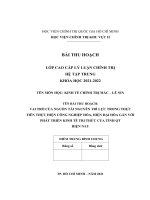 BÀI THU HOẠCH:  VAI TRÒ CỦA NGUỒN TÀI NGUYÊN TRÍ LỰC TRONG THỰC TIỄN THỰC HIỆN CÔNG NGHIỆP HÓA, HIỆN ĐẠI HÓA GẮN VỚI PHÁT TRIỂN KINH TẾ TRI THỨC CỦA TỈNH QT HIỆN NAY