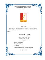 BÁO cáo bài tập lớn cơ sở kỹ THUẬT đo LƯỜNG đề tài đo KHỐI LƯỢNG 
