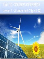 Giáo án tiếng Anh 7  Unit 10: Energy  A closer look 2