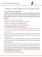 Đề cương trắc nghiệm kinh tế vi mô có đáp án