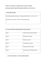 CÔNG TY cổ PHẦN cà PHÊ TRUNG NGUYÊN LEGEND kế HOẠCH PHÁT TRIỂN KÊNH PHÂN PHỐI tại TP đà NẴNG 