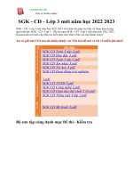 SGK lớp 3 mới năm học 2022 2023 đầy đủ các môn 