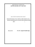 BÁO CÁO ĐỀ TÀI SINH HOẠT HỌC THUẬT TÍNH CHỈ SỐ CHUNG TỪ CÁC CHỈ SỐ CÁ THỂ CÓ ĐƯỢC COI LÀPHƯƠNG PHÁP BÌNH QUÂN GIA QUYỀN HOẶC BÌNH QUÂN ĐIỀU HÒA?