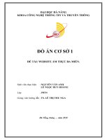 ĐỒ ÁN CƠ SỞ: ĐỀ TÀI: WEBSITE ẨM THỰC BA MIỀN