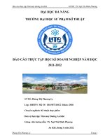 Báo cáo thực tập học kỳ doanh nghiệp nhà máy đường AN KHÊ