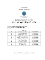 BUỔI THẢO LUẬN THỨ tư bảo vệ QUYỀN sở hữu bộ môn những quy định chung về luật dân sự 