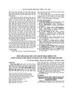 Mối liên quan giữa sức khoẻ răng miệng với chất lượng cuộc sống ở người cao tuổi tỉnh Bình Dương