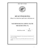 Diễn án hình sự hồ sơ 25 Ngô Đình Hoàng chống người thi hành công vụ - Luận tội và bào chữa