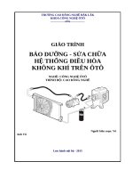 GIÁO TRÌNH BẢO DƯỠNG SỬA CHỮA HỆ THỐNG ĐIỀU HÒA KHÔNG KHÍ TRÊN ÔTÔ
