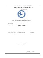 TIỂU LUẬN môn học NGUYÊN lý TRUYỀN THÔNG CHUYÊN đề mã hóa NGUỒN 