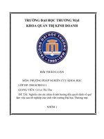 Nghiên cứu các nhân tố ảnh hưởng đến quyết định về quê làm việc sau tốt nghiệp của sinh viên trường Đại học Thương mại