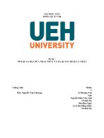 Đề tài MỐI QUAN HỆ GIỮA NHẬN THỨC VÀ RA QUYẾT ĐỊNH CÁ NHÂN