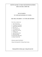 BÀI TẬP NHÓM TƯ TƯỞNG HỒ CHÍ MINH VỀ VĂN HÓA HỌC PHẦN TƯ TƯỞNG HỒ CHÍ MINH