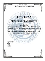 Phân tích ưu điểm, hạn chế của biện pháp giải quyết tranh chấp quốc tế thông qua trọng tài quốc tế so với các biện pháp giải quyết tranh chấp quốc tế khác. Đánh giá khả năng áp dụng biện pháp này để giải quyết tranh chấp quốc tế mà Việt Nam là một bên