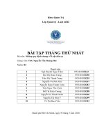 BÀI tập THÁNG THỨ NHẤT bộ môn những quy định chung về luật dân sự 