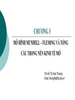 KINH tế vĩ mô 2 mô HÌNH MUNDELL – FLEMING và TỔNG cầu TRONG nền KINH tế mở 