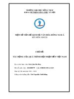 Tiểu luận: Những tác động của hội nhập kinh tế quốc tế đối với kinh tế, thương mại Việt Nam