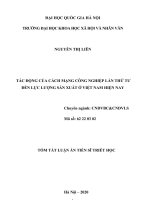 Tác động của cách mạng công nghiệp lần thứ tư đến lực lượng sản xuất ở việt nam hiện nay