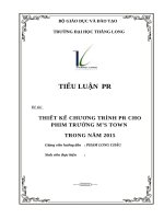 Xây dựng kế hoạch PR cho phim trường MTown