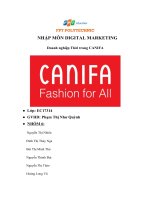 NHẬP môn DIGITAL MARKETING doanh nghiệp thời trang CANIFA 
