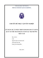 Xây dựng dự án phát triển kinh doanh cửa hàng quần áo thể thao hoàng oanh tại  thị trường miền nam