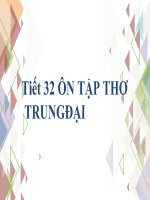 Tiết 32.ôn tập thơ trung đại