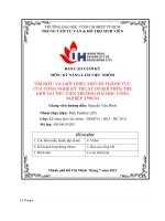 TÌM HIỂU VÀ GIỚI THIỆU MỘT SỐ THÀNH TỰU CỦA CÔNG NGHỆ KỸ THUẬT CƠ KHÍ TRÊN THẾ GIỚI TẠI THƯ VIỆN TRƯỜNG ĐẠI HỌC CÔNG NGHIỆP TPHCM