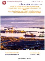 Cơ hội và thách thức của hiệp định CPTPP đối với hoạt động kinh doanh của CÔNG TY cổ PHẦN lọc hóa dầu BÌNH sơn trong bối cảnh COVID 19 và giải pháp đề xuất cho doanh nghiệp 