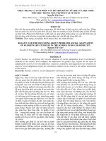 Thực trạng và giải pháp vấn đề thích ứng xã hội của học sinh tiểu học trong nhà trường tại Tp. HCM