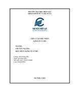 TIỂU LUẬN học PHẦN KINH tế VI mô câu hỏi TRẮC NGHIỆM có đáp án 