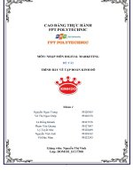 NHẬP môn DIGITAL MARKETING đề tài TRÌNH bày về tập đoàn KINH đô