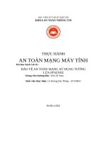 THỰC HÀNH AN TOÀN MẠNG MÁY TÍNH Bài thực hành Lab 02  BẢO VỆ AN TOÀN MẠNG SỬ DỤNG TƯỜNG LỬA PFSENSE