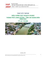 THUYẾT MINH ĐIỀU CHỈNH QUY HOẠCH CHUNG THÀNH PHỐ LONG XUYÊN - TỈNH AN GIANG ĐẾN NĂM 2035 TỶ LỆ 1/10.000